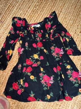 Old Navy Black Floral Dress